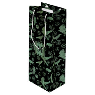 Bolsa Para Vino Bloque de monograma de vérdigris y de vértice de v