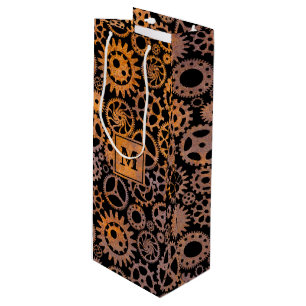 Bolsa Para Vino Bloque monográfico de los engranajes de rusty de