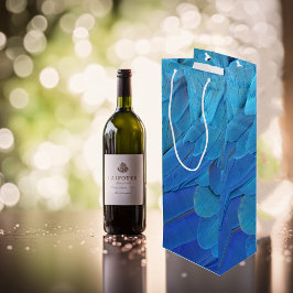 Bolsa Para Vino Blue feathers