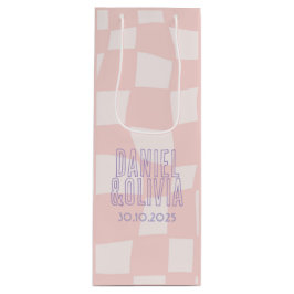 Bolsa Para Vino Boda cuadrado rosado