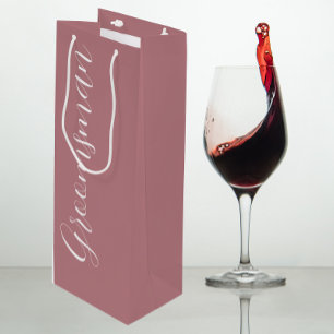 Bolsa Para Vino Boda de Groomsman de Escritura Estilizada Rosa Pol