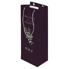 Bolsa Para Vino Boda de vino rico eucalipto monograma