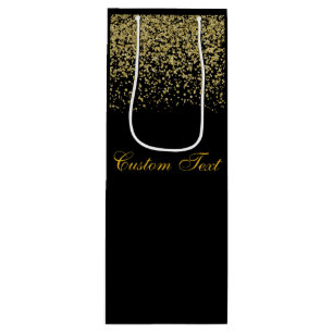 Bolsa Para Vino Boda elegante del confeti del purpurina del oro
