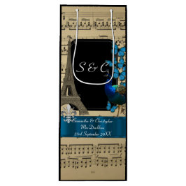 Bolsa Para Vino Boda personalizado París romántico del vintage