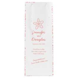 Bolsa Para Vino Boda regalo naranja de estofado personalizado