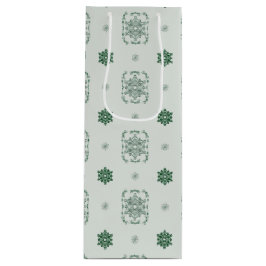 Bolsa Para Vino Bokeh Navidad Flakes de nieve decorativos