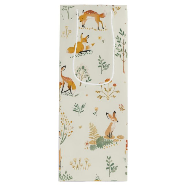 Bolsa Para Vino "Bolsa de regalo de vino de Foxy" (Anverso)