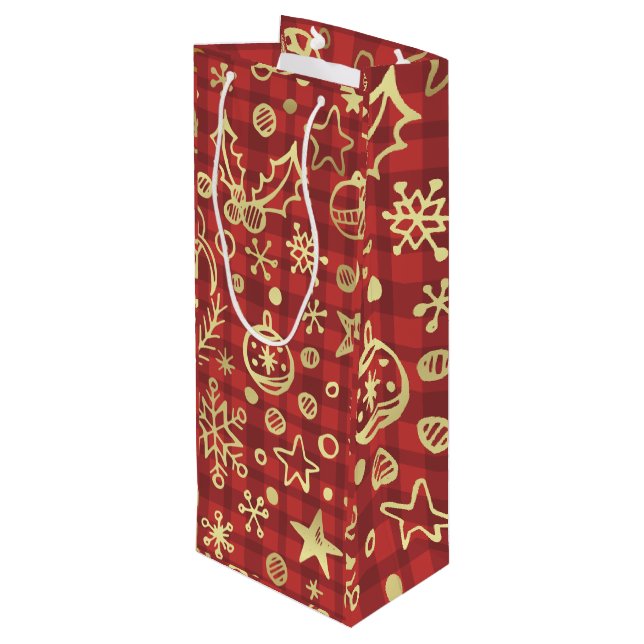 Bolsa Para Vino bolsa de vino de Navidad (Angulo reverso)