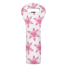 Bolsa De Vino Floral Rosa