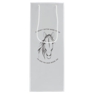 Bolsa Para Vino Bolsa de vino gráfico de la cita del caballo