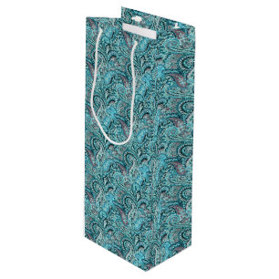 Bolsa Para Vino Bolso verde azulado clásico del regalo del vino d