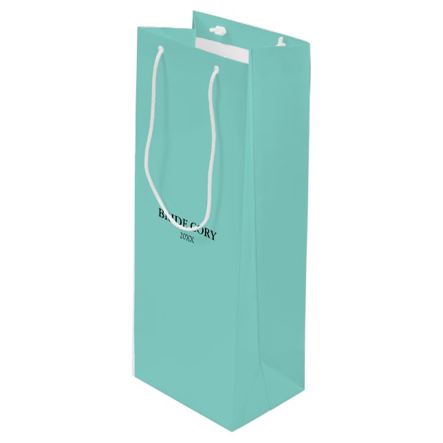Bolsa Para Vino BRIDE y Bridesmaids Fiesta Verde azulado Azul Pers (Angulo Anverso)