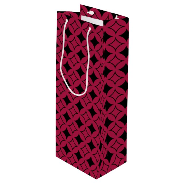 Bolsa Para Vino Buques rojos y negros (Angulo Anverso)