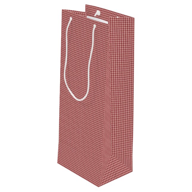 Bolsa Para Vino Burgundy Gingham-WINE GIFT BAG (Angulo reverso)