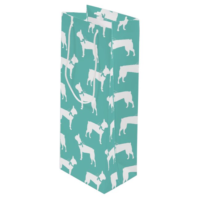 Bolsa Para Vino Cachorro de Perro Terrier de Boston (Angulo Anverso)