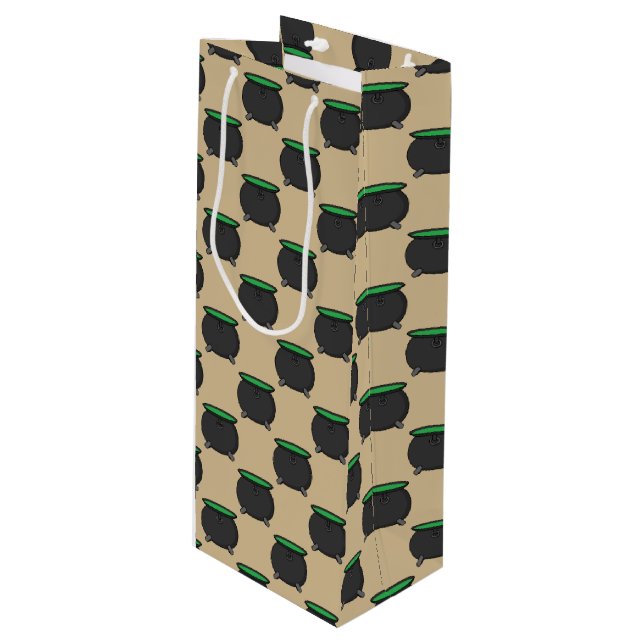 Bolsa Para Vino Caldero de Bruja (Angulo Anverso)