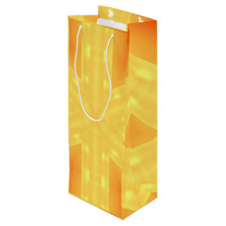 Bolsa Para Vino Calidoscopio Amarillo Brillante y Líneas