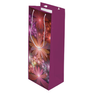 Bolsa Para Vino Cama De Flores Coloridas Brillantes Resumen Arte F