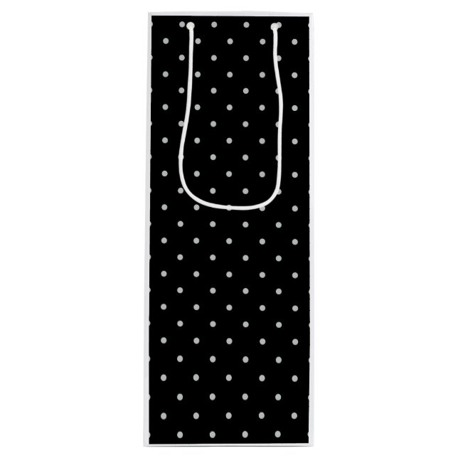Bolsa Para Vino Cambiar puntos de polka gris Cualquier Personaliza (Anverso)