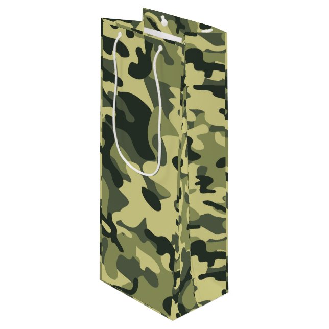 Bolsa Para Vino Camo verde (Angulo Anverso)