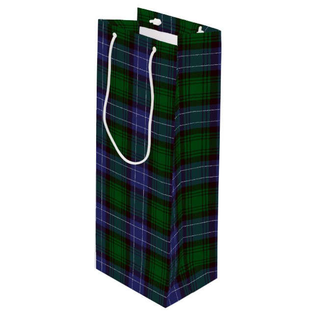 Bolsa Para Vino Campbell Tartan Green Plaid (Angulo Anverso)