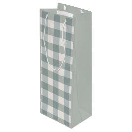 Bolsa Para Vino Campo Green Plaid Granhouse Gingham Simple