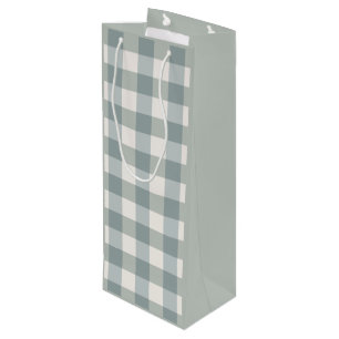 Bolsa Para Vino Campo Green Plaid Granhouse Gingham Simple