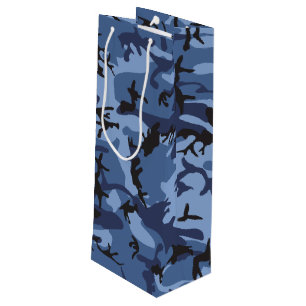 Bolsa Para Vino Camuflaje azul de la marina, ejército, ejército