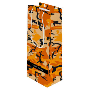 Bolsa Para Vino Camuflaje naranja Su nombre Personaliza