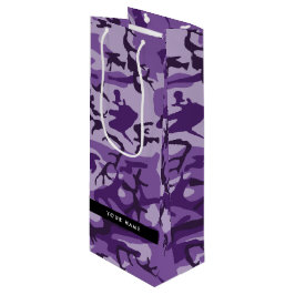 Bolsa Para Vino Camuflaje Púrpura Personaliza tu nombre