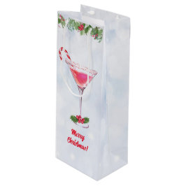 Bolsa Para Vino Candy Canes y Navidades de cócteles Fiesta de feri