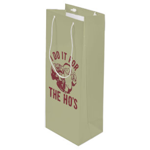 Bolsa Para Vino Cara de Santa de Navidad Grosero Lo Hago Por Las H
