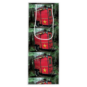 Bolsa Para Vino Caravana minúscula gitana roja modificada para