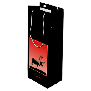 Bolsa Para Vino Caribou at Sunset - Arte original de la vida salva