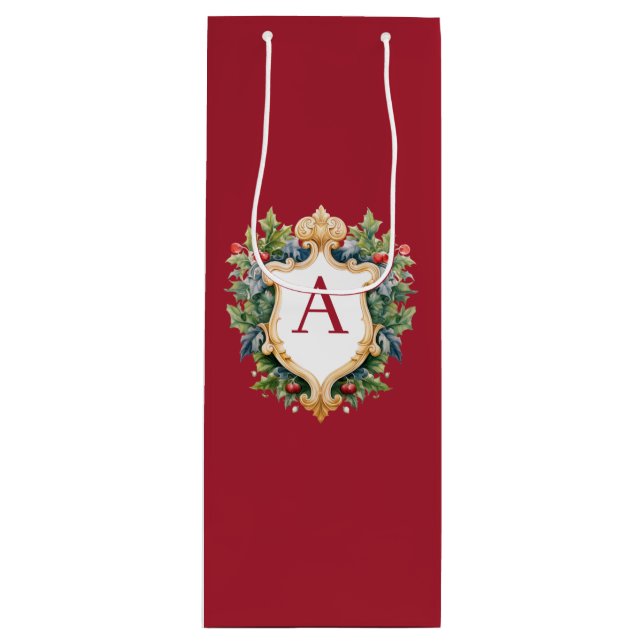 Bolsa Para Vino Carta monográfica de Navidades elegantes (Anverso)