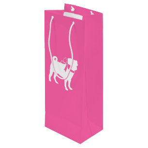 Bolsa Para Vino Celebración de la fiesta temática del perro de pug