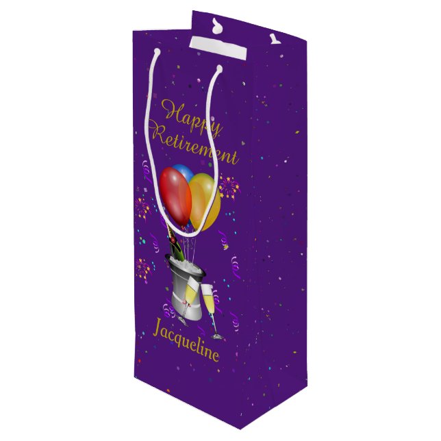 Bolsa Para Vino Celebración del retiro Sparkling Wine Purple (Angulo reverso)