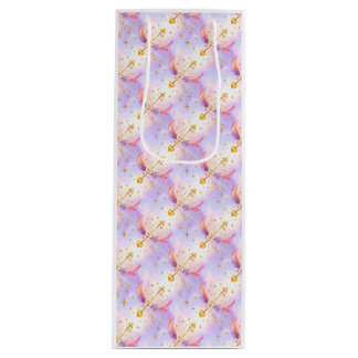 Bolsa Para Vino Celestial Cupid – Pastel Arrows & Golden Stars