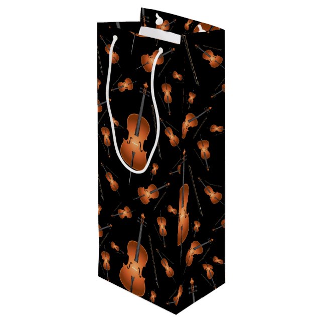 Bolsa Para Vino Cello Músico Teacher orquesta de cuerdas (Angulo reverso)