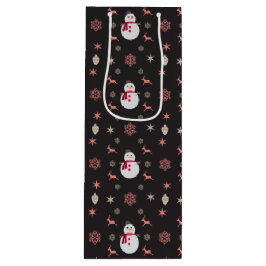Bolsa Para Vino Chalkboard Snowman Navidad