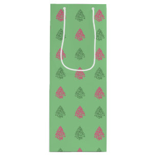 BOLSA PARA VINO CHEERS CHRISTMAS ÁRBOLES-BOLSA DE REGALO DE 5 VINO