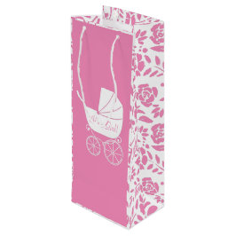 Bolsa Para Vino Chica Baby Shower Cute Rosa Vintage