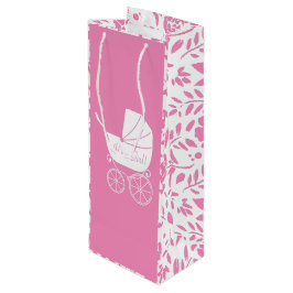 Bolsa Para Vino Chica Baby Shower Cute Rosa Vintage