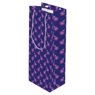Bolsa Para Vino Christmas Gift Bag with Purple Baubles