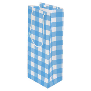 Bolsa Para Vino Cielo azul gingham
