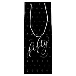 Bolsa Para Vino Cincuenta y fabuloso negro moderno 50 cumpleaños