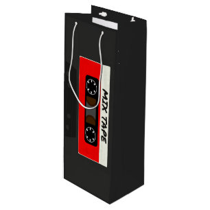 Bolsa Para Vino Cinta de mezcla roja - Regalo inspirado en retro d