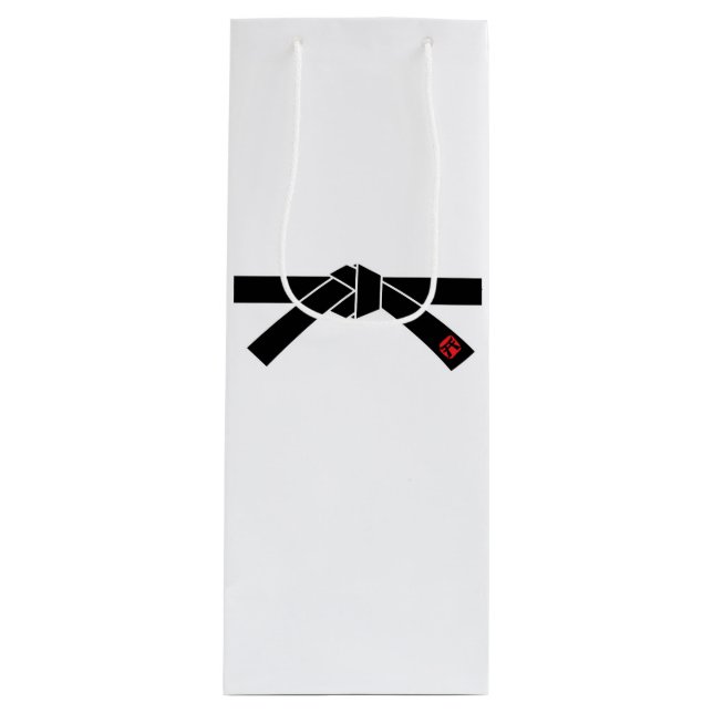 Bolsa Para Vino Cinturón negro, artes marciales (Anverso)