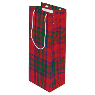 Bolsa Para Vino Clan de Navidades de Tartán Grant Red Check Holida