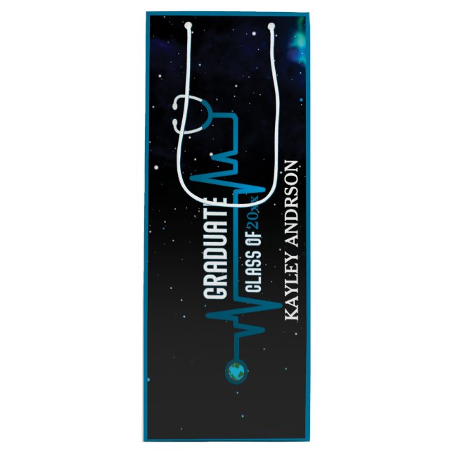 Bolsa Para Vino Clase personalizado De Enfermero Futuro De 2023 (Anverso)